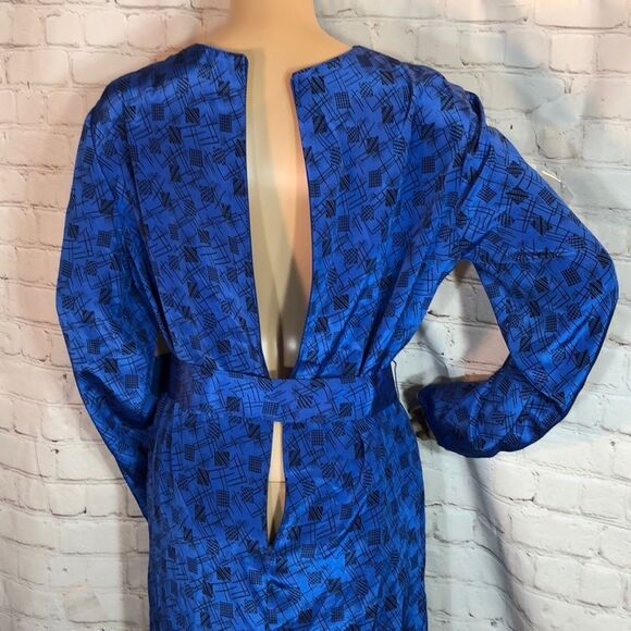 Vintage Henry Lee 2 Piece Belted Geometric Print Dress & Jacket 12 - Picture 7 of 10